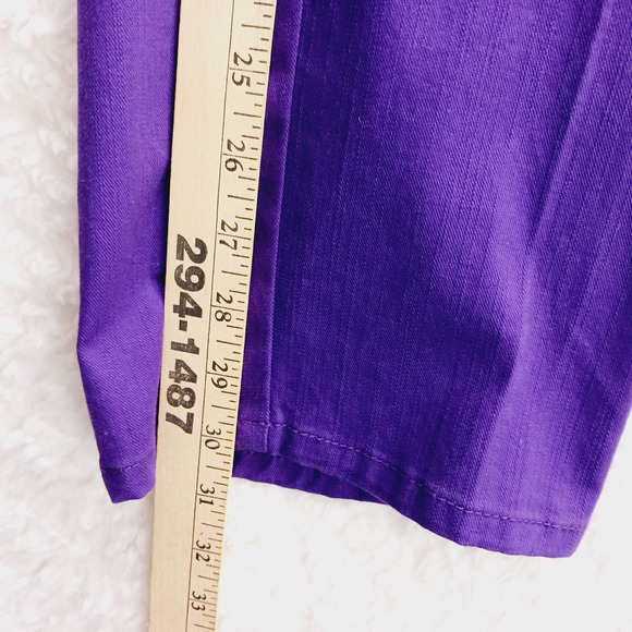 Jeans Women Size 8 Straight Leg Purple Silver Studded Casual Vibe 5 Pocket NWT - Picture 6 of 16